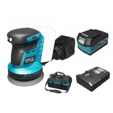 Dedra Set Masina orbitala de slefuit cu acumulator Li-Ion 18V 5.0Ah incarcator rapid 125W si geanta